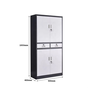 Factory Direct Sales 2 Swing Door Middle <b>Drawers</b> Office Files Storage Cabinet - Product Image 2