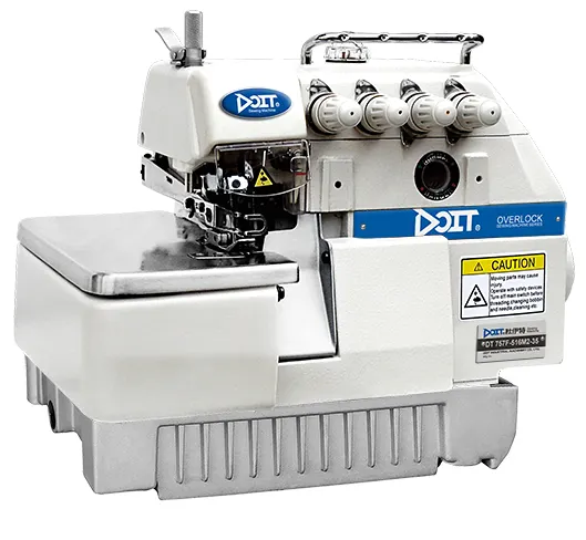 Dt757f quadro 5 rosca máquina industrial de costura overlock, cama plana manual