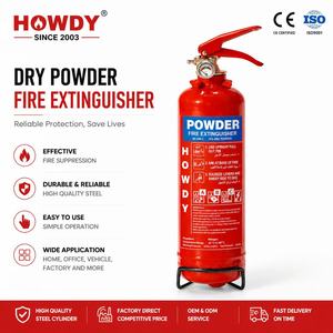 Extincteur à poudre sèche ABC Howdy Mini 1 kg, extincteurs personnalisés en acier inoxydable et en acier, personnalisables - Product Image 1