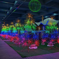 Outdoor LED Weihnachtsbaum-Lichterkette mit Farbverlauf und Feuerwerkseffekt für Landschaftsbeleuchtung und Festdekoration