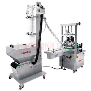 Máquina taponadora automática de fábrica con alimentador, máquinas de cierre atornilladas de escritorio, máquinas taponadoras de suministro de tapas, botellas eléctricas 230 - Product Image 1