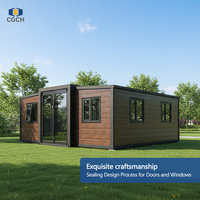 Maison modulaire extensible et mobile, prête à l'emploi, pliable pour un transport économique, hébergement de glamping, mini-villa préfabriquée
