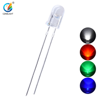 Dome Lens 3Mm/5Mm Dip Led Lampen Diffuus Gat Ronde Leds Light Emitting Diodes Wit/Rood/Blauw/Geel/Oranje/Groen/7 Kleur Flash