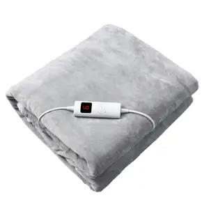 Electric Heated Blanket Portable Heated Blanket Fleece Electric Warming Blanket With 9 Heat Settings