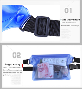 Waterproof Phone Waist <b>Bag</b> Transparent Window Sports Dry <b>Bag</b> with Strap for Swimming <b>Beach</b> Outdoor - Product Image 2