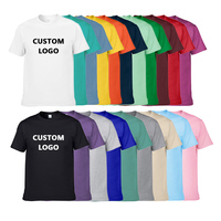 T-shirt pour homme en coton 100% respirant et doux, 210 GSM, coupe classique, imprimé en gros sur mesure DTF, DTG, sérigraphie et impression en relief, 16 couleurs