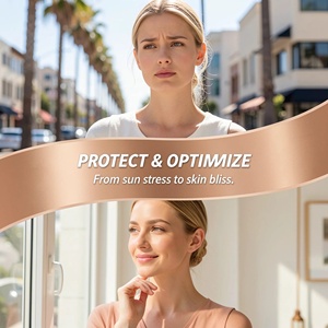 Protector Solar Reafirmante de Colágeno con Niacinamida y Vitamina E, con Ácido Hialurónico, SPF <span class=keywords><strong>50</strong></span>, <span class=keywords><strong>Crema</strong></span> Solar Iluminadora, Superventas - Product Image 3