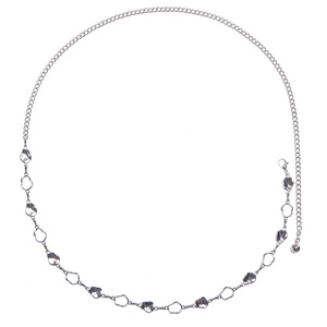 สร้อยคาดเอวสไตล์มินิมอลแบบยุโรปอเมริกัน  วัสดุโลหะผสมสังกะสีสีเงิน  รูปทรงเรขาคณิต  สำหรับงานปาร์ตี้  แฟชั่นเครื่องประดับร่างกาย - Product Image 5