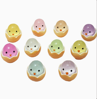 Figurines de poulet lumineuses multicolores en résine, ornements de paysage, bijoux, artisanat, accessoires, jouets