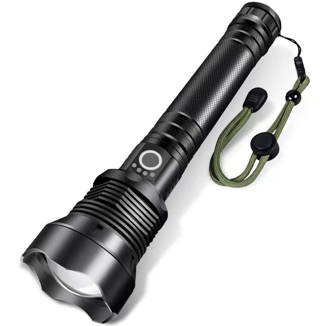 Super Bright Flashlight Bicycle Rechargeable Battery Led Torch Light Outdoor Type-C Zoom Flashlight