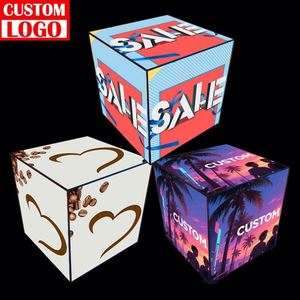 Custom Logo <b>Light</b> <b>Box</b> Cube Modern Art Personalised Design Rotating Cube <b>Light</b> <b>Box</b> - Product Image 1