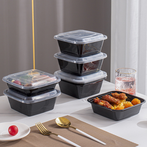 Wholesale recycled food preservation box meal prep plastic bento lunch box compartment