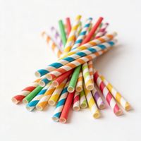 Pailles en papier kraft biodégradables standard, emballées individuellement pour la boisson