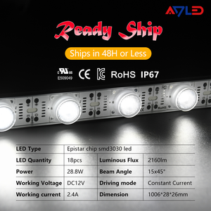 ADLED 18 <b>LEDs</b> Edge <b>Lighting</b> Module for Slim Fabric Lightbox High Brightness 3030 6500K <b>LED</b> <b>Bar</b> for Advertising Textile Frames - Product Image 2