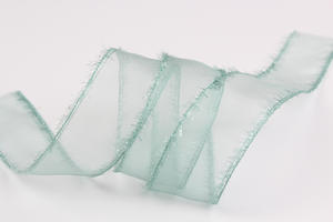 Productos listos 1 1/2 "100Y <span class=keywords><strong>Color</strong></span> sólido Shinny Fringe Edge Organza Ribbon para accesorios para el <span class=keywords><strong>cabello</strong></span> DIY - Product Image 4