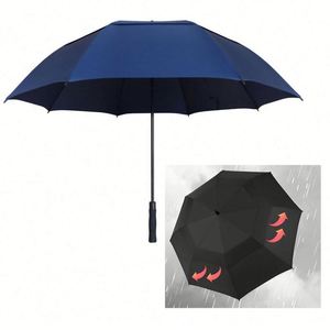 62/68/72 Inch <b>Extra</b> <b>Large</b> Oversize Double Canopy Vented Windproof Waterproof Automatic Open Golf Umbrella for Family - Product Image 1
