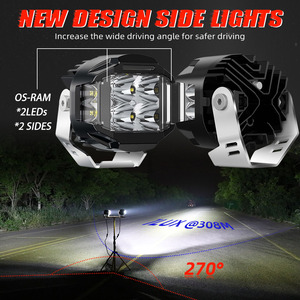 Foco Led con luz lateral Para Moto de carreras, 4" - Product Image 5