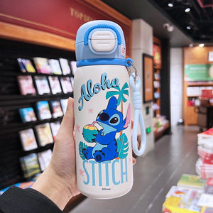 Botella de Agua Aislada para Niños Zootopia y Marvel, Termo de Acero Inoxidable 316 con Pajita, Linda <span class=keywords><strong>Taza</strong></span> de Bebida de Spider-Man y <span class=keywords><strong>Stitch</strong></span> - Product Image 6