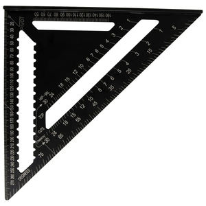 Regla Triangular de Aleación de Aluminio de 12 <span class=keywords><strong>Pulgadas</strong></span> (300 mm), Transportador de Ángulos, Escuadra Métrica, Herramienta de Medición para Carpintero, Alta Precisión - Product Image 2