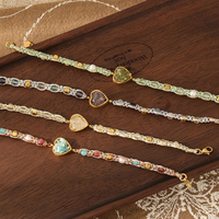 Collier et bracelet en pierres naturelles pour femmes, style bohème, avec cordon tressé réglable, bijoux délicats en perles de cristal de guérison