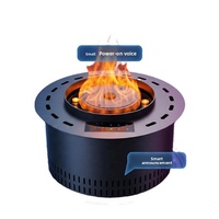 Cheminée électrique intelligente encastrable à flamme simulée, télécommandée, écoénergétique, avec protection contre la surchauffe, pour usage domestique