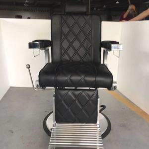 Silla de Barbero Metálica, Muebles de Salón de Belleza, Equipo de Peluquería Antiguo - Product Image 3