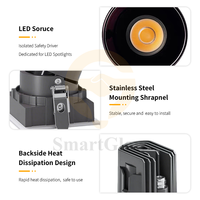 Downlights carrés sans cadre avec protection anti-éblouissement profonde et baffle, certifiés ETL, 3 couleurs réglables, anti-éblouissement, garantie 5 ans