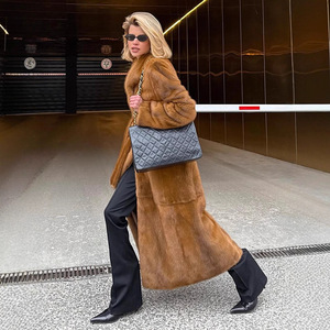 <span class=keywords><strong>Abrigo</strong></span> Largo de Piel Sintética Elegante y Moderno para Embarazadas, Color Sólido, Modelo Nuevo Otoño Invierno 2026, Estilo Europeo Americano - Product Image 3