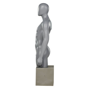 Maniquí masculino de fibra de vidrio con tocado de <span class=keywords><strong>medio</strong></span> <span class=keywords><strong>cuerpo</strong></span> gris avanzado Maniquí de <span class=keywords><strong>cuerpo</strong></span> Superior musculoso - Product Image 3