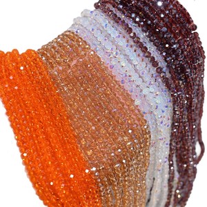 Perles en verre émaillé de 4 mm, plates à 4 faces, fournitures de perlage faites à la main, accessoires de bijoux DIY, non-décolorants, pour colliers et bracelets - Product Image 5