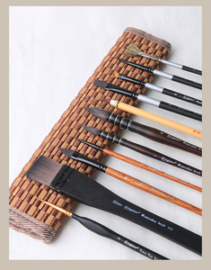 Ensemble de 11 pinceaux à poils d'animaux mélangés Giorgione Factory, manche en bois, poils en nylon, pour artistes - Product Image 6