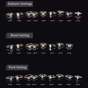 Telula Diamant Igi-zertifizierte Trau ringe aus massivem <span class=keywords><strong>Gold</strong></span>, synthetischer Diamantring aus massivem <span class=keywords><strong>Gold</strong></span> - Product Image 5