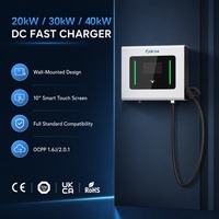 Chargeur mural DC MIDA 30 kW IP55 4G WiFi CCS2 NACS OCPP 1.6/2.0 de qualité commerciale pour la recharge à domicile