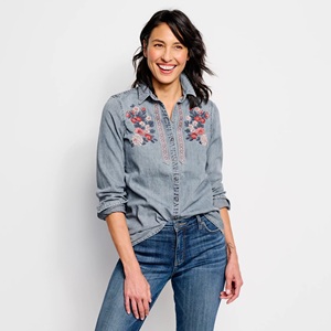 <span class=keywords><strong>Chemise</strong></span> en <span class=keywords><strong>jean</strong></span> brodée de qualité supérieure, nouvelle mode, <span class=keywords><strong>jean</strong></span> personnalisé, délavage clair, chemisiers pour femmes, denim - Product Image 2