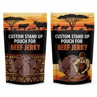 Groothandel Snackverpakkingen Op Maat Bedrukt Matte Staande Pouches Voedselveilige Gelamineerde Zakken voor Beef Jerky, Biltong & Gedroogd Fruit