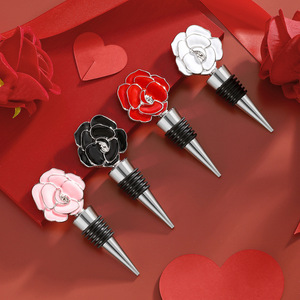 Bouchon de bouteille de vin rosé pour la Saint-Valentin, en alliage d'argent, pour champagne, cadeau - Product Image 2