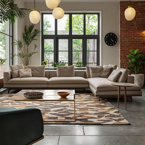 आधुनिक चीनी ठोस लकड़ी होमस्टे क्लब कॉफी दुकान मॉडल कमरे बिक्री विभाग नरम सजावट डिजाइनर रिसेप्शन कस्टम सोफा - Product Image 5