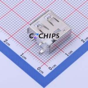 906-452A1012D10200 USB Connector Through hole Component (THT) Connector Type-A USB 2.0 Female Side Insert - Product Image 2