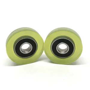 Miniature Poly Urethane Coated Roller 608RS Bearing custom non-standard PU Covered Showcase Sliding Door Pulley