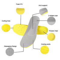 YEBEI semelles intérieures pour chaussures semelles de haute qualité Anti Fatigue absorbant les chocs soutien de la voûte plantaire confort semelles de chaussures de course
