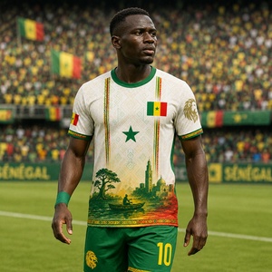 เสื้อฟุตบอลทีมชาติเซเนกัล รุ่นแฟนคลับ ปี 2026 ชุดเหย้า ชุดเยือน แบบกำหนดเอง สำหรับผู้ชายและผู้หญิง - Product Image 1