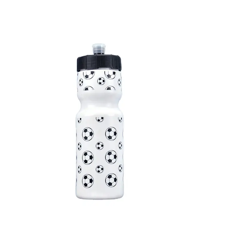BPA मुक्त कस्टम लोगो 700ml खेल फिटनेस जिम निचोड़ पानी की बोतल प्लास्टिक बाइक धक्का पुल के साथ ढक्कन