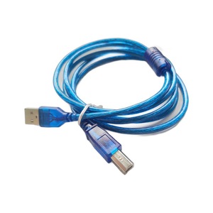 สายเคเบิลข้อมูลเครื่องพิมพ์ USB 2.0 ขั้วต่อ A B สีฟ้าใส ปลั๊กทองแดงสี่เหลี่ยม 1.5 3 เมตร - Product Image 4