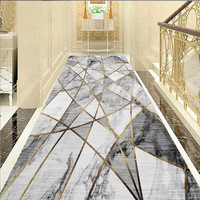 Cuttable Persian Style Runner Rug, Washable Full Roll Carpet for Hallway Entryway Living Room Home Use