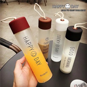 Garrafa de água de leite copo de suco, garrafa de água criativa de vidro fosco para casais estudantes - Product Image 3