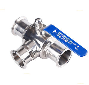 บอลวาล์ว3ทาง T แบบแคลมป์สุขภัณฑ์1.5นิ้ว3ทาง T แบบ Double Action PNEUMATIC actuated Ball สำหรับน้ำ - Product Image 4