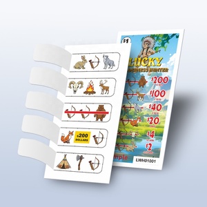 Billets de jeu à gratter instantanés en gros, personnalisés, à ouverture rapide, avec prix à gagner, imprimés offset - Product Image 2
