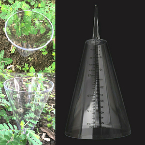 Pluviometro da Giardino Conico Misuratore di Pioggia in Plastica Trasparente Tazza di Misurazione Accessorio da Giardinaggio Durevole per Giardinieri 10*21,5cm - Product Image 2