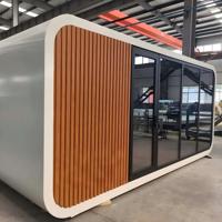 Maison capsule modulaire préfabriquée Apple Cabin, maison miniature de luxe, pod de glamping, 20 pieds, 40 pieds, villa de villégiature portable en plein air