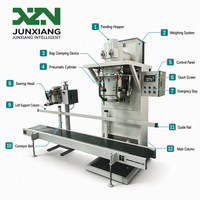 Machine d'emballage quantitatif de poudre DCS 50F 10-50KG avec alimentation par vis, pesage automatique et équipement d'emballage anti-poussière